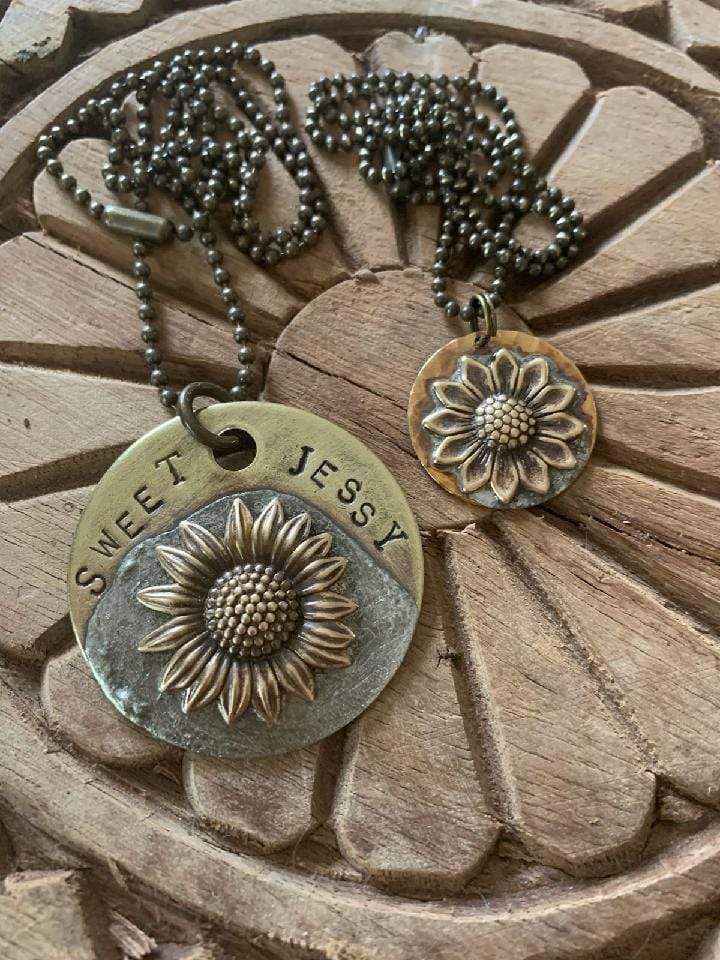 Handmade Sunflower Necklace | Bayou Glass Arts